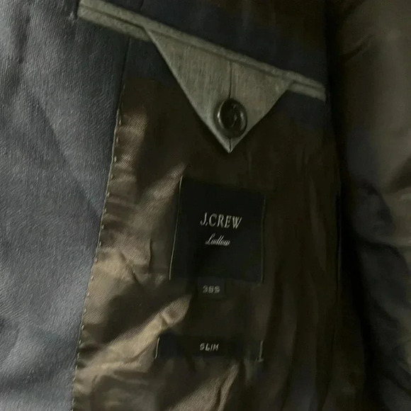 J. Crew ludlow wool tollegno 1900  navy sport coat blazer jacket 38S slim - Picture 3 of 7